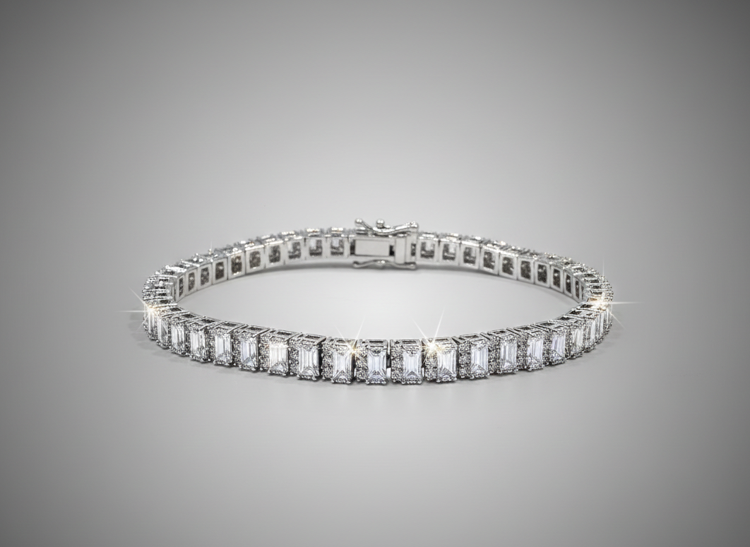 Crystal Royale Silver Tennis Bracelet