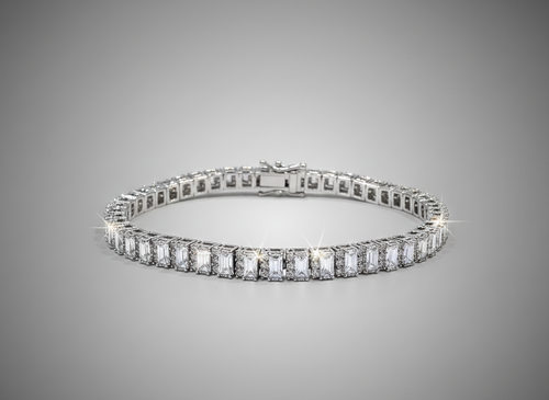 Crystal Royale Silver Tennis Bracelet