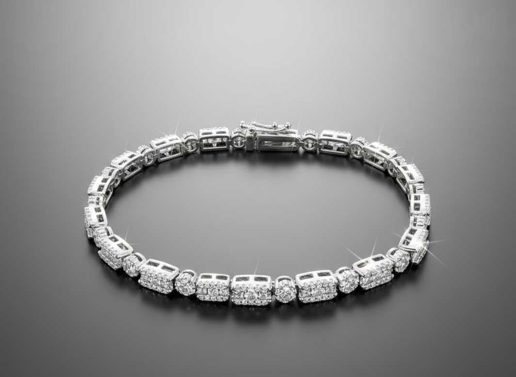 Imperial Spark Silver Diamond Bracelet