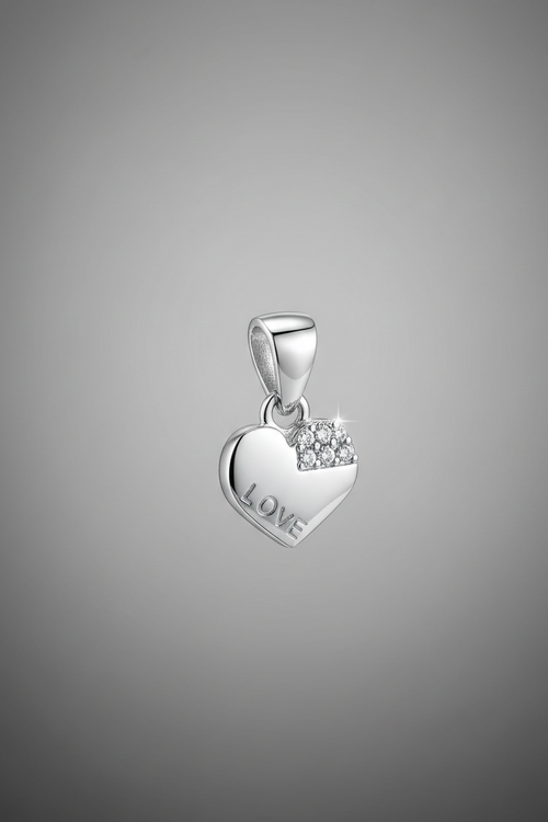 "LOVE" Heart Stud Earrings
