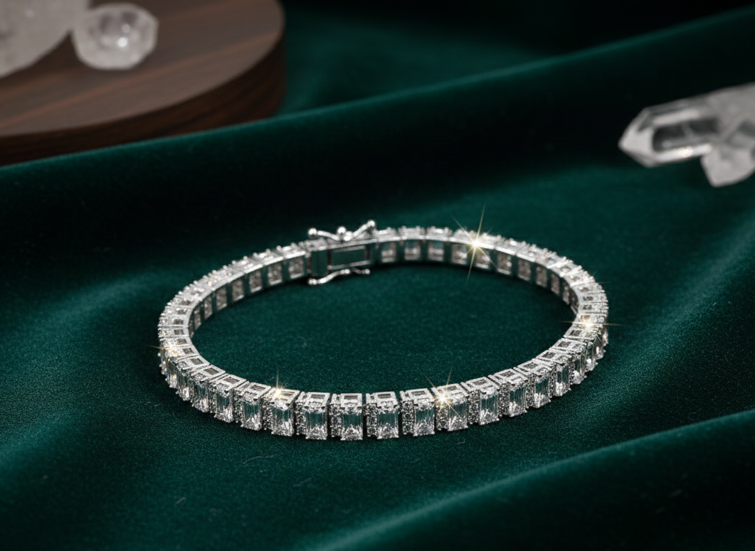 Crystal Royale Silver Tennis Bracelet