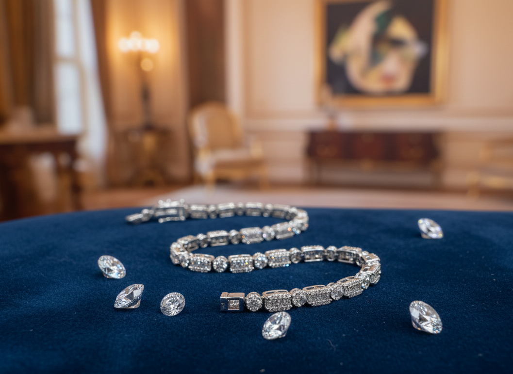 Imperial Spark Silver Diamond Bracelet