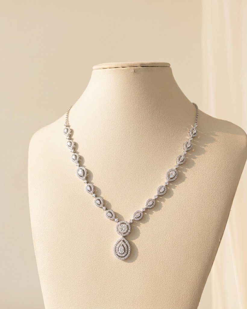 Classic Teardrop Solitaire Necklace