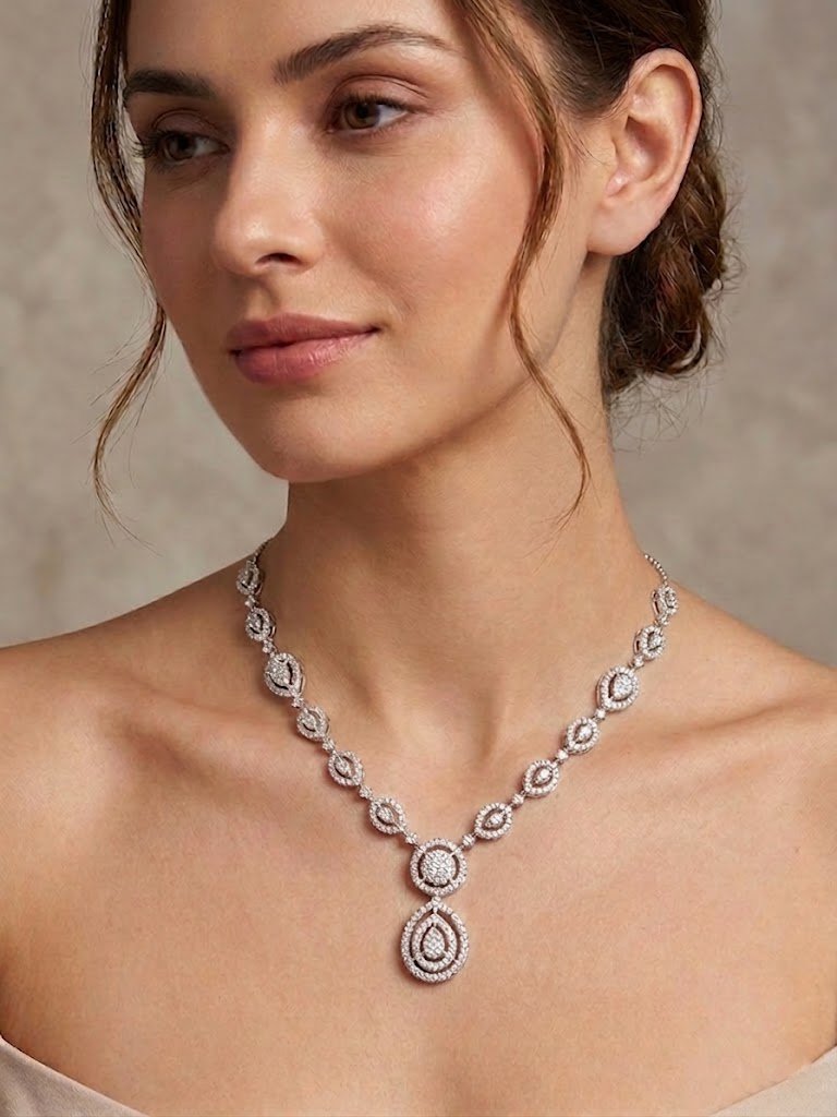 Classic Teardrop Solitaire Necklace