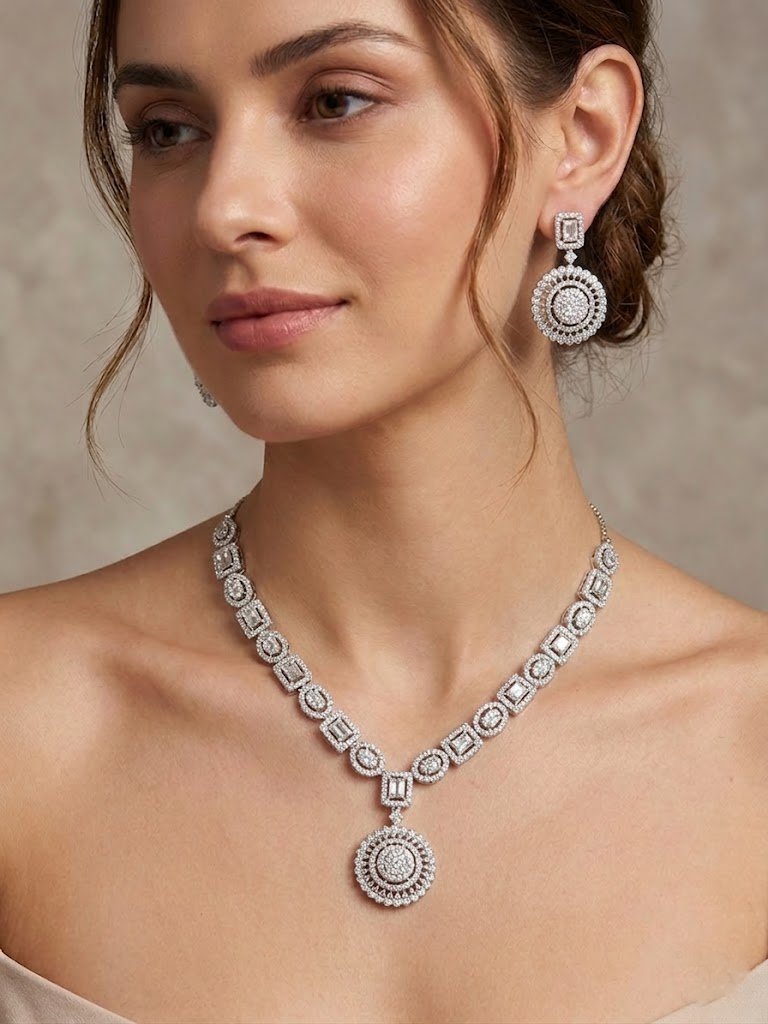 Regal Geometric Pavé Statement Set