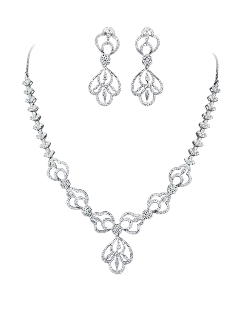 Elegant Filigree Pavé Statement Set