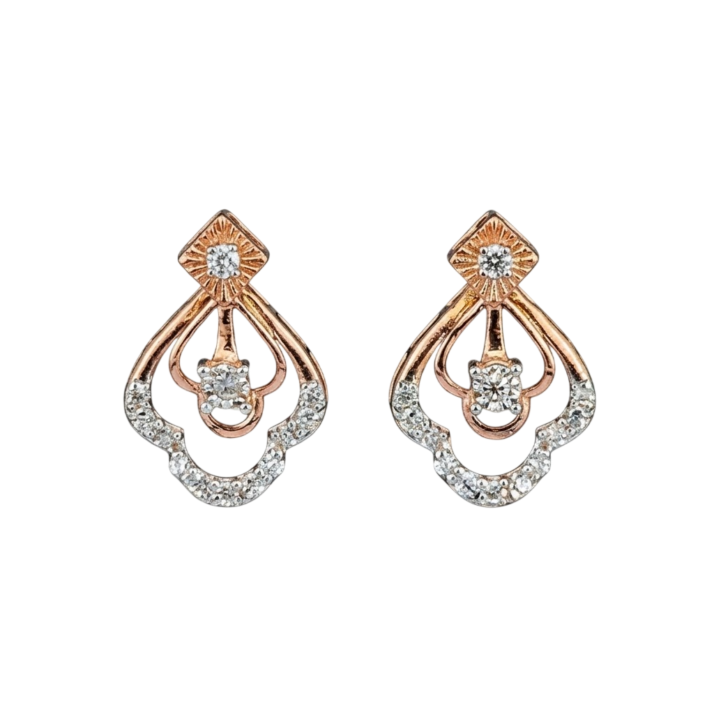 Graceful Teardrop Silhouette Studs