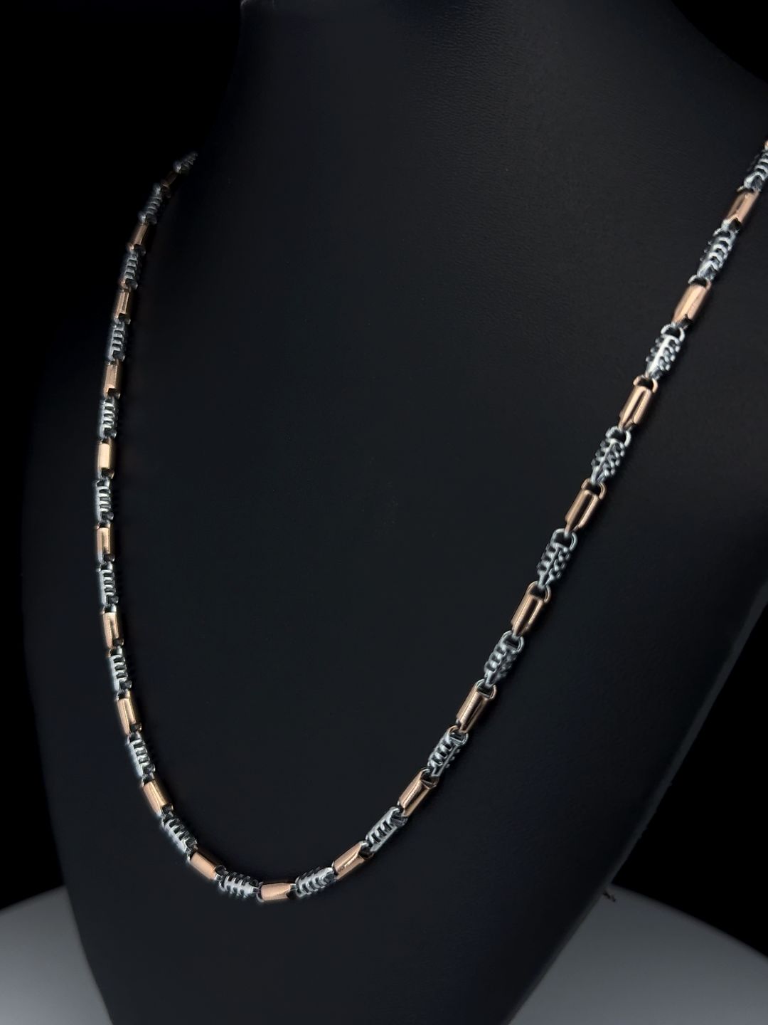 Textured Two-Tone Gents Chain