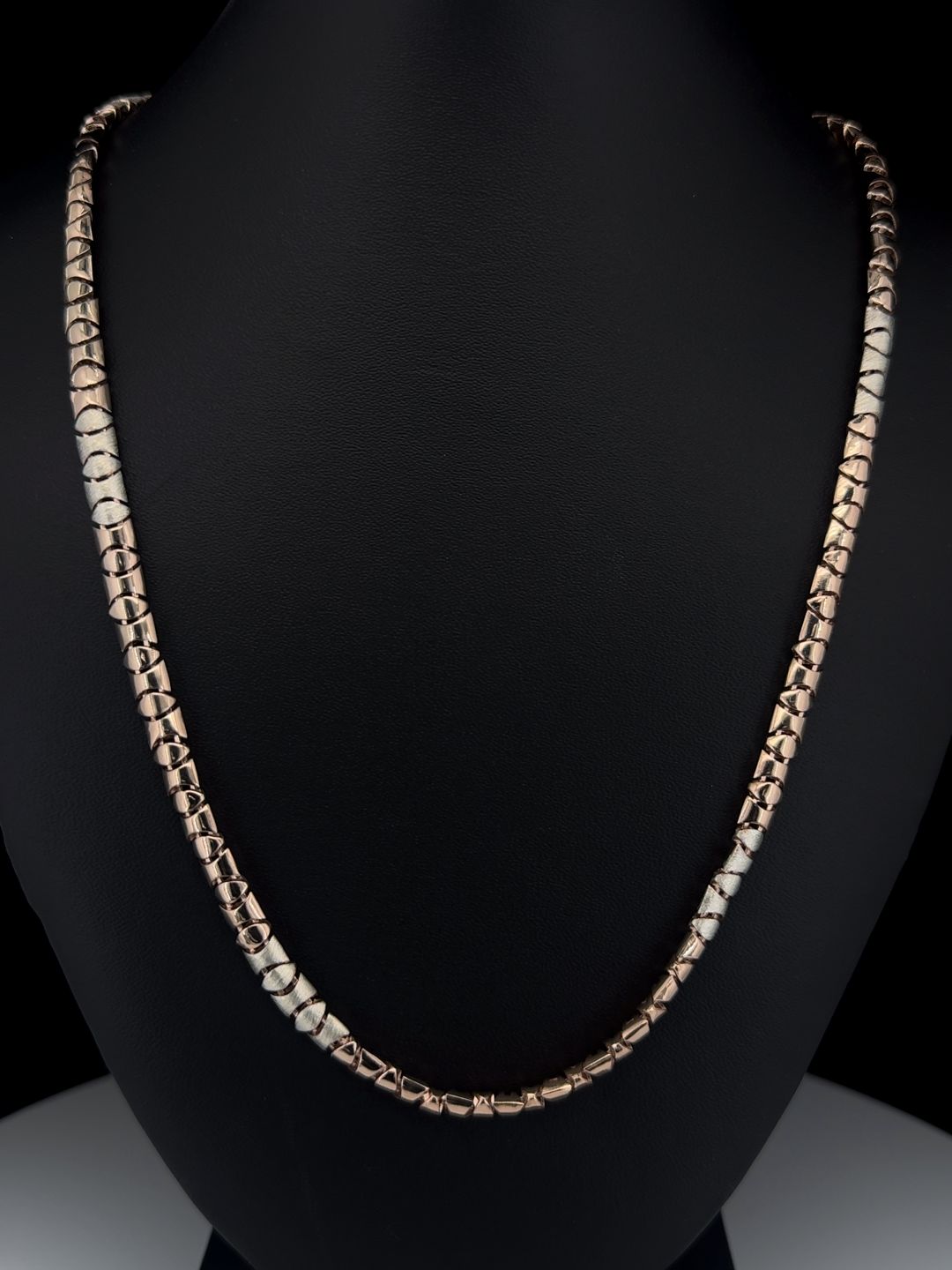 Rose Gold Toned Textured Gents Chain