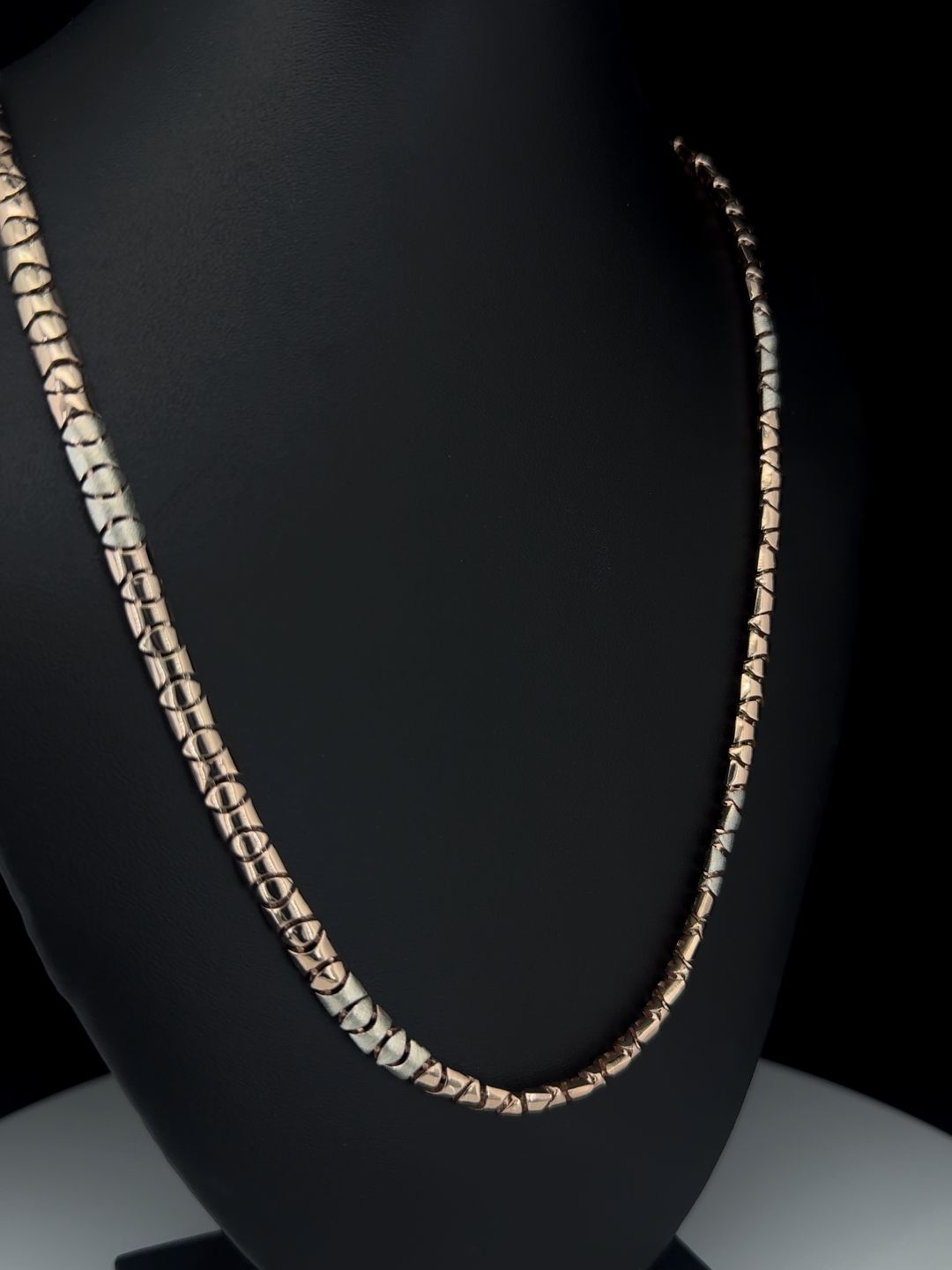 Rose Gold Toned Textured Gents Chain