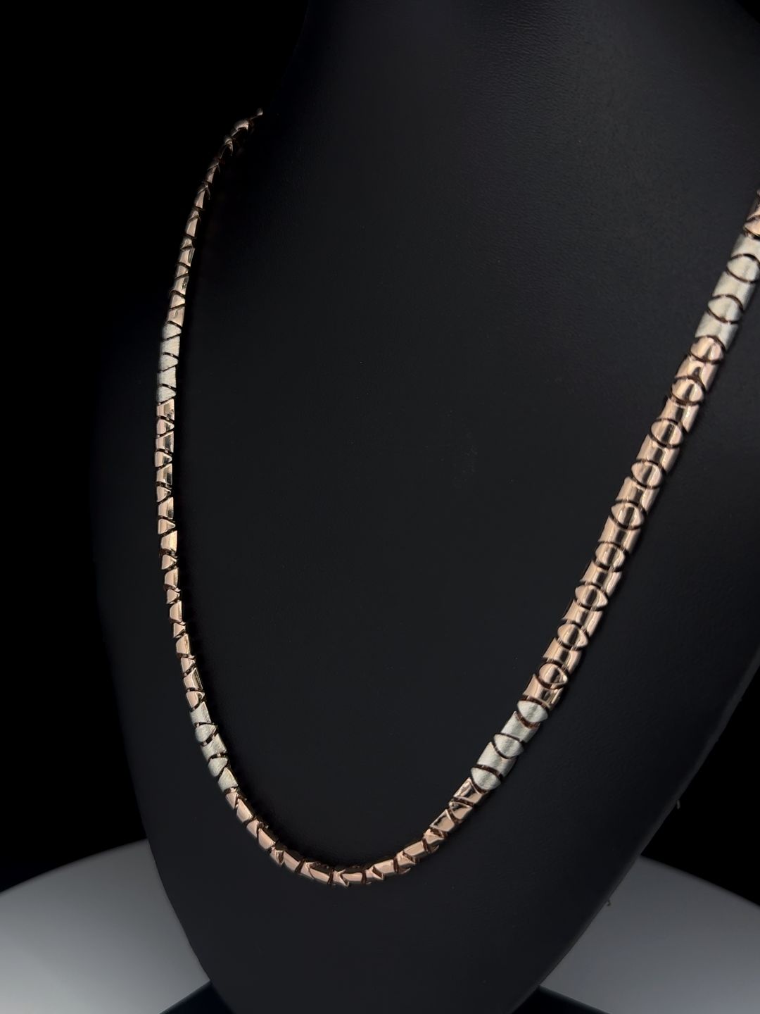 Rose Gold Toned Textured Gents Chain