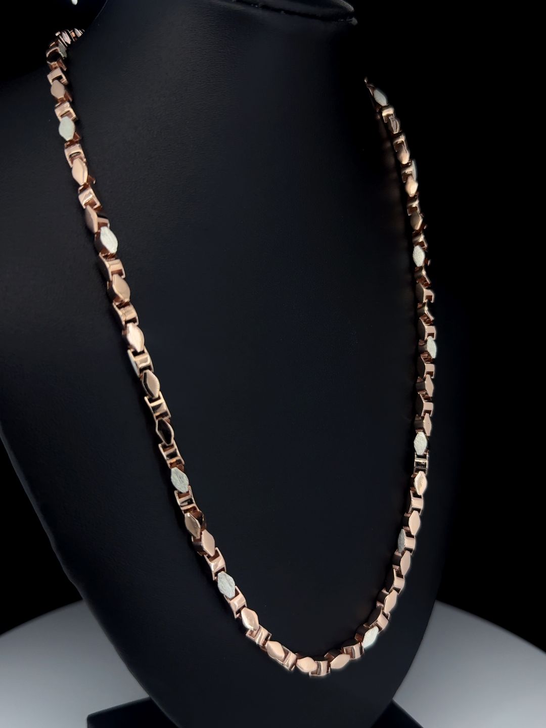 Rose Gold-Toned Textured Gents Chain