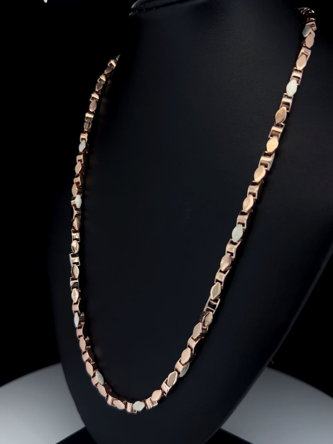 Rose Gold-Toned Textured Gents Chain