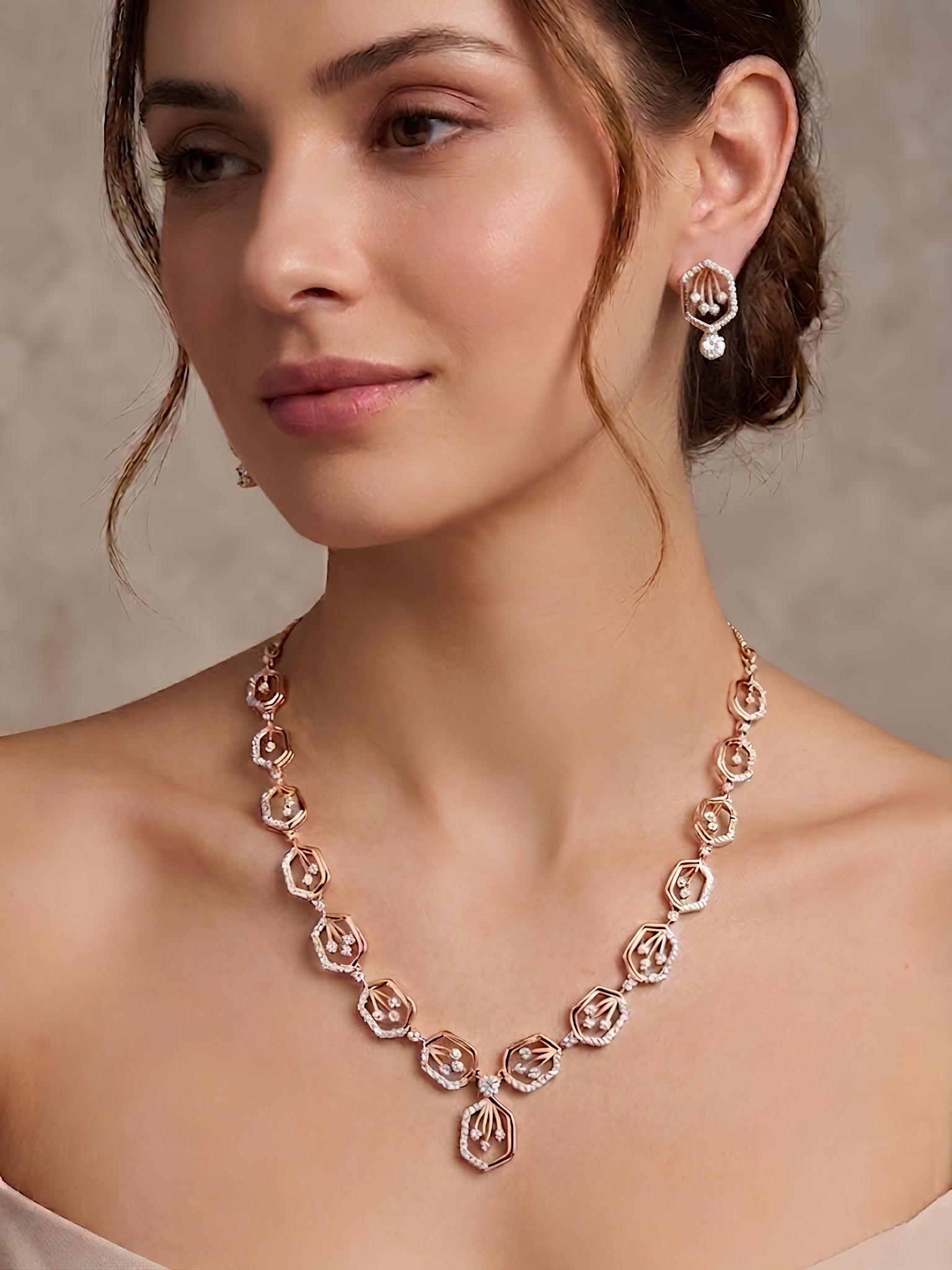 Hexagonal Minimalist Pavé Set