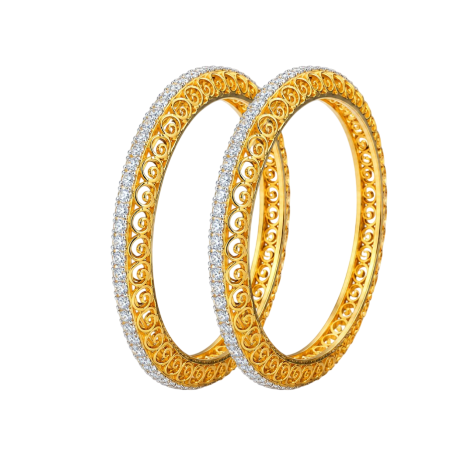 Majestic Filigree Heritage Silver Bangles