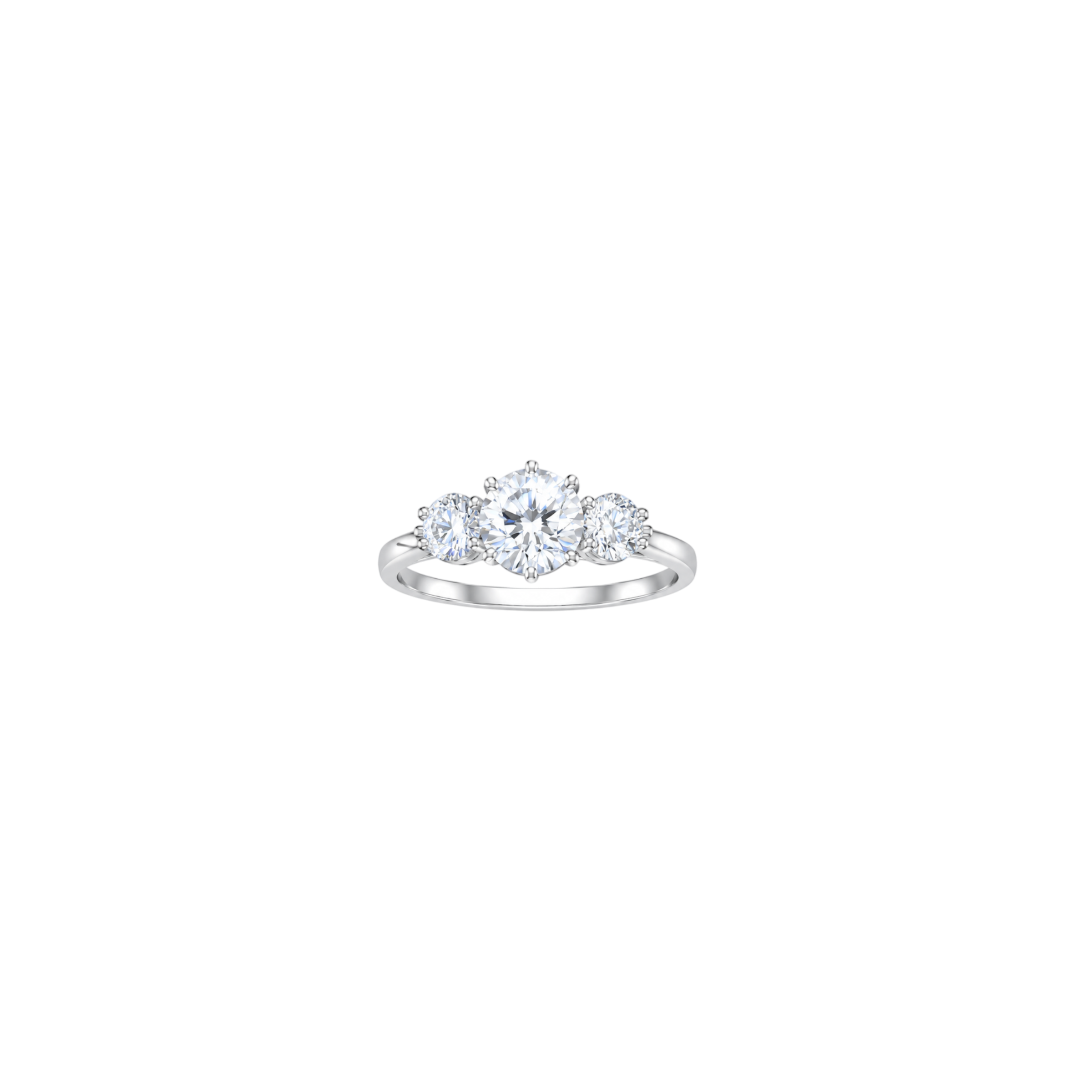 Radiant Pavé-Accented Round Solitaire Ring