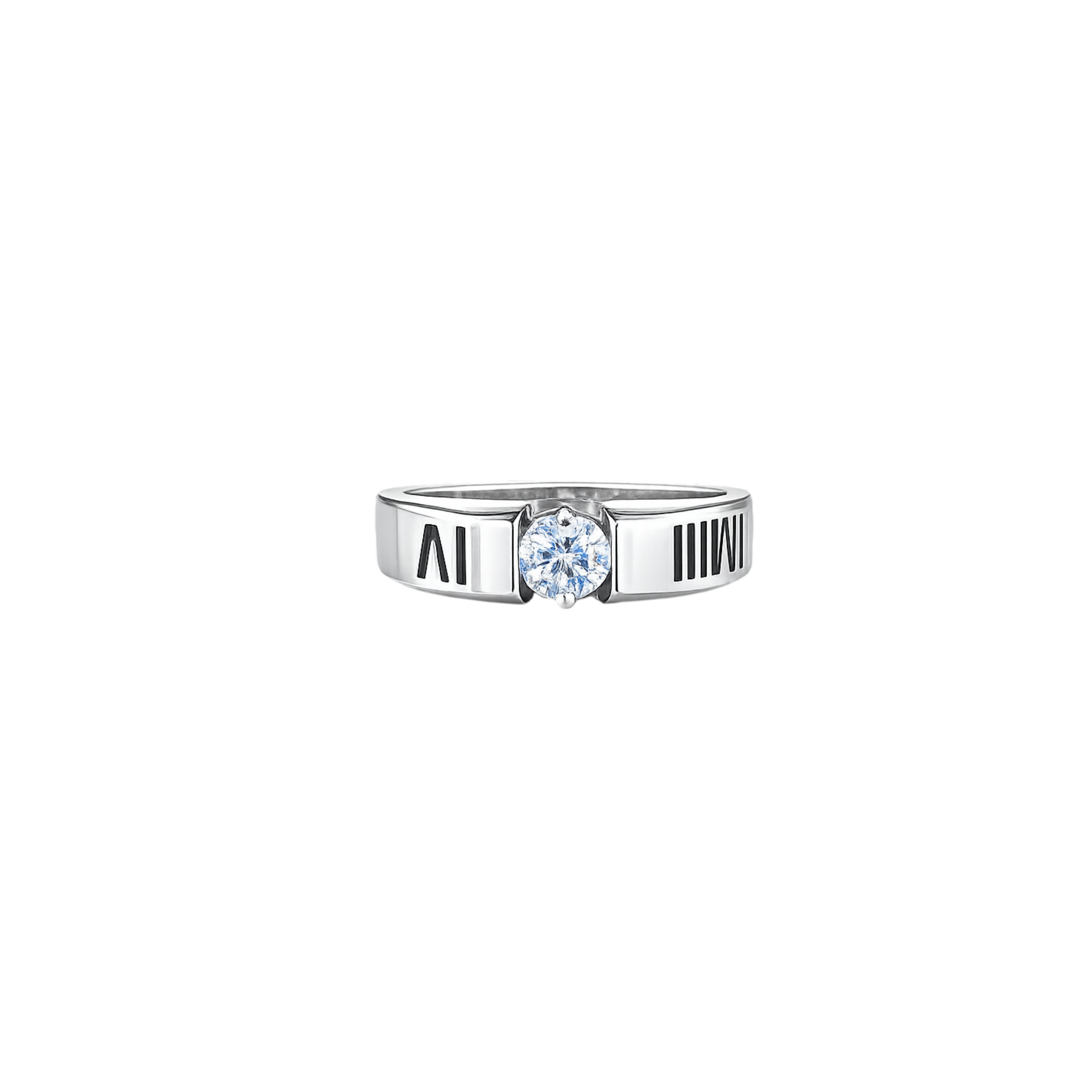 Roman Numeral Solitaire Designer Ladies Band