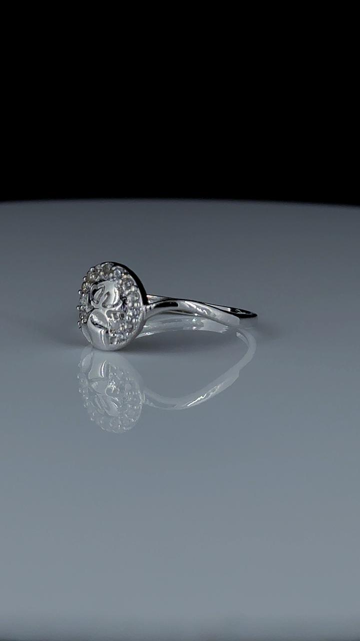 Rose Halo 925 Silver Ring