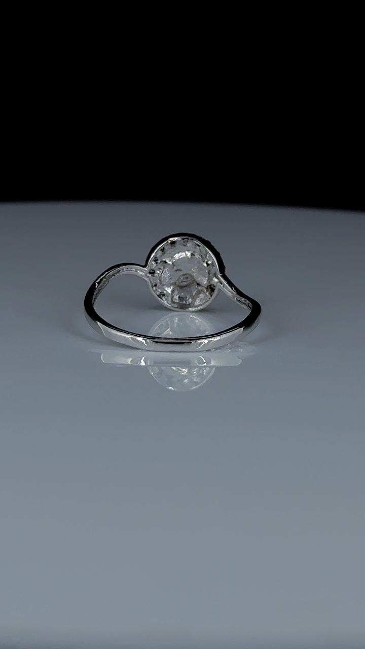 Rose Halo 925 Silver Ring