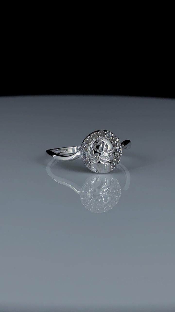 Rose Halo 925 Silver Ring