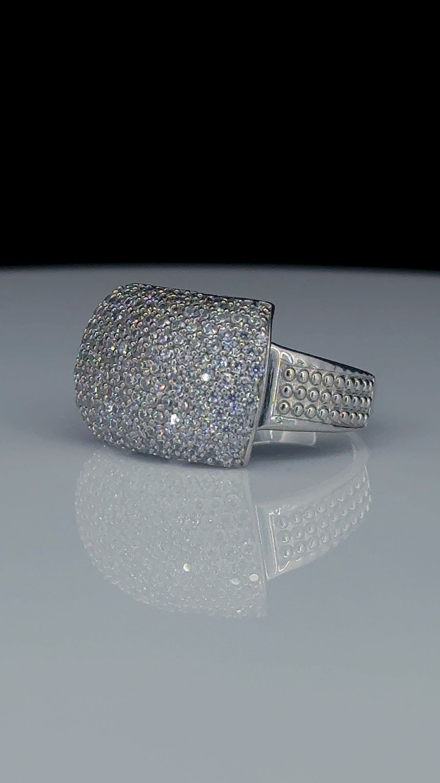 Royal Glacier Pave Ring