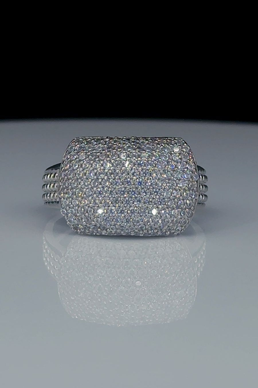 Royal Glacier Pave Ring