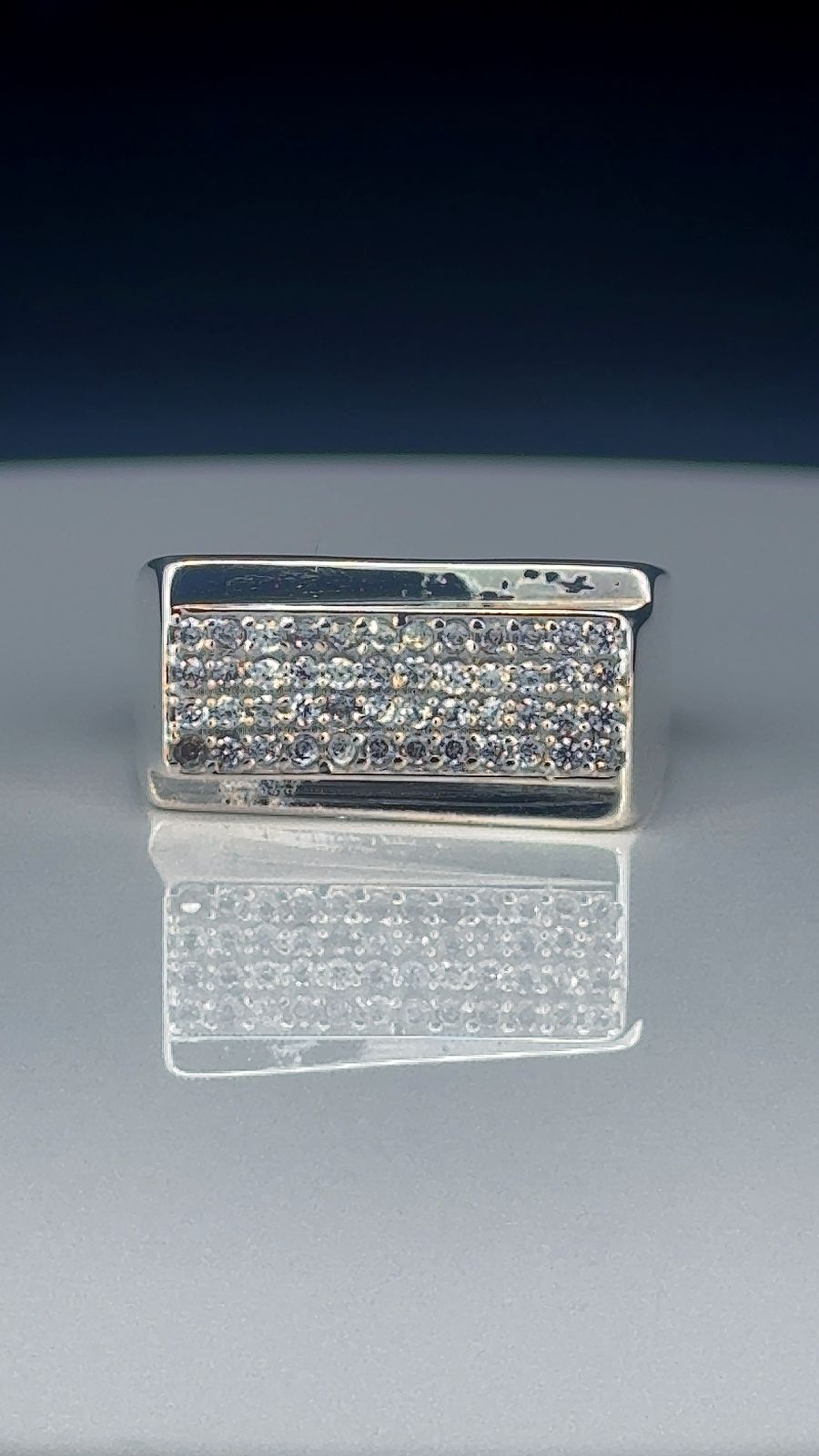 Monarch Bar Pave Ring