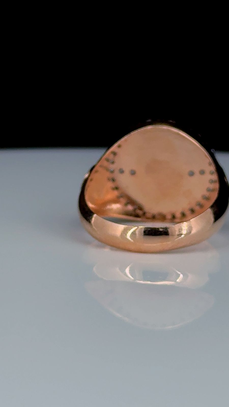 Royal Black & Rose Gold Emblem 925 Silver Ring