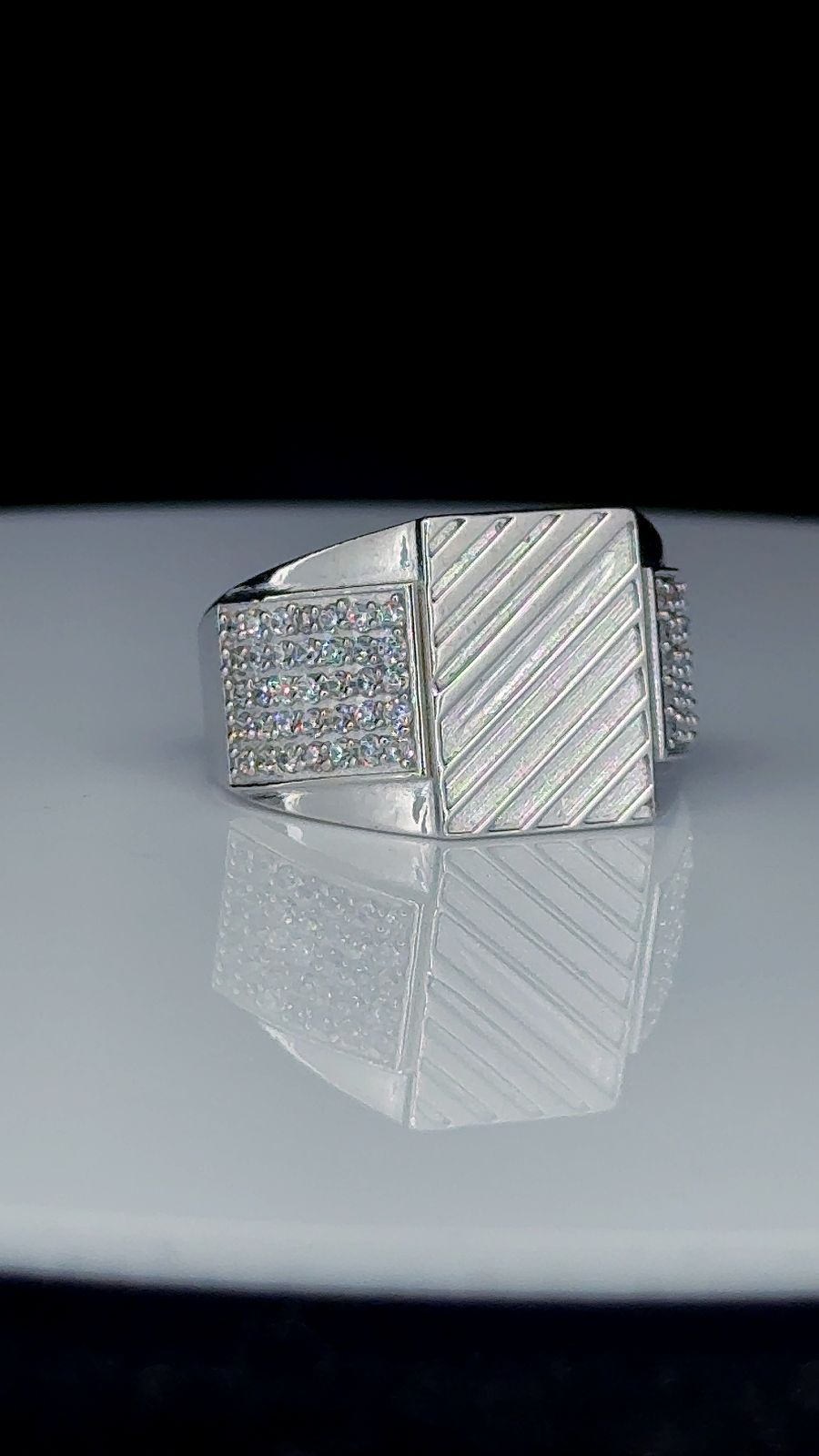 Royal Stride Silver Statement Ring
