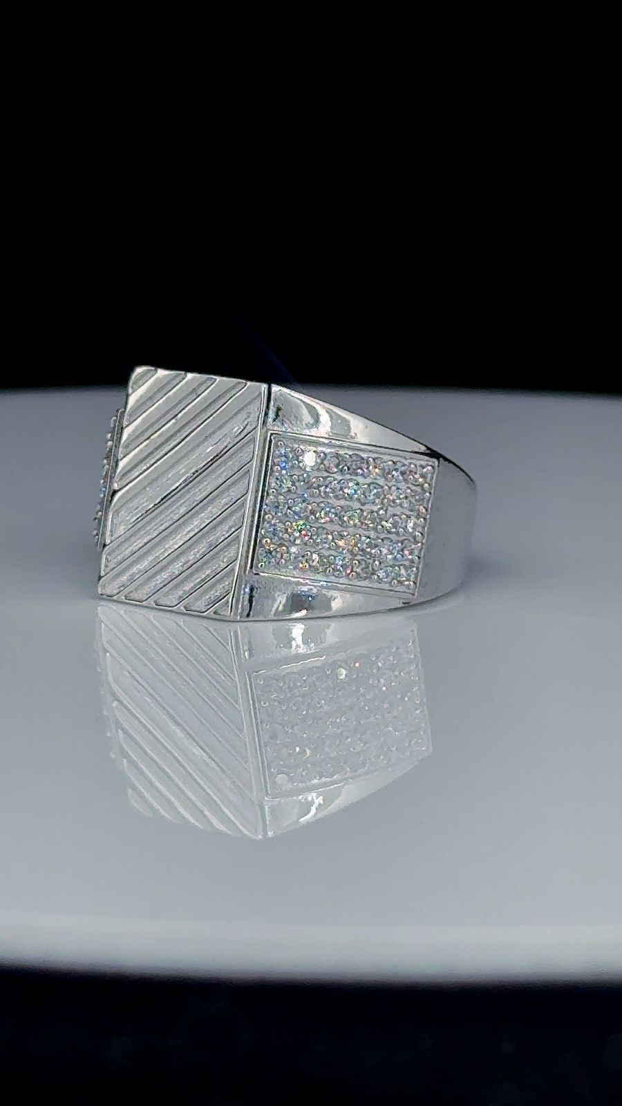 Royal Stride Silver Statement Ring