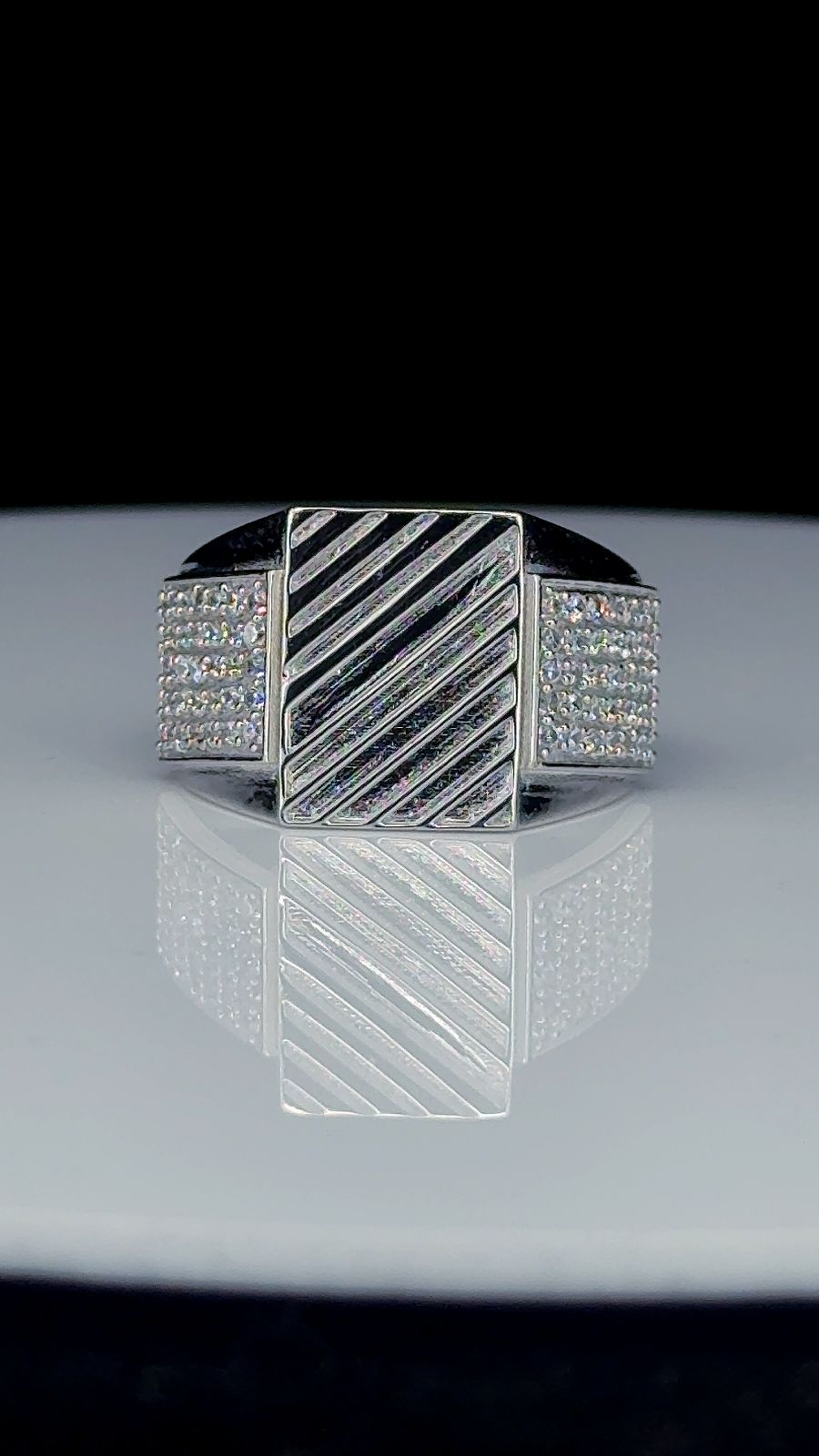 Royal Stride Silver Statement Ring