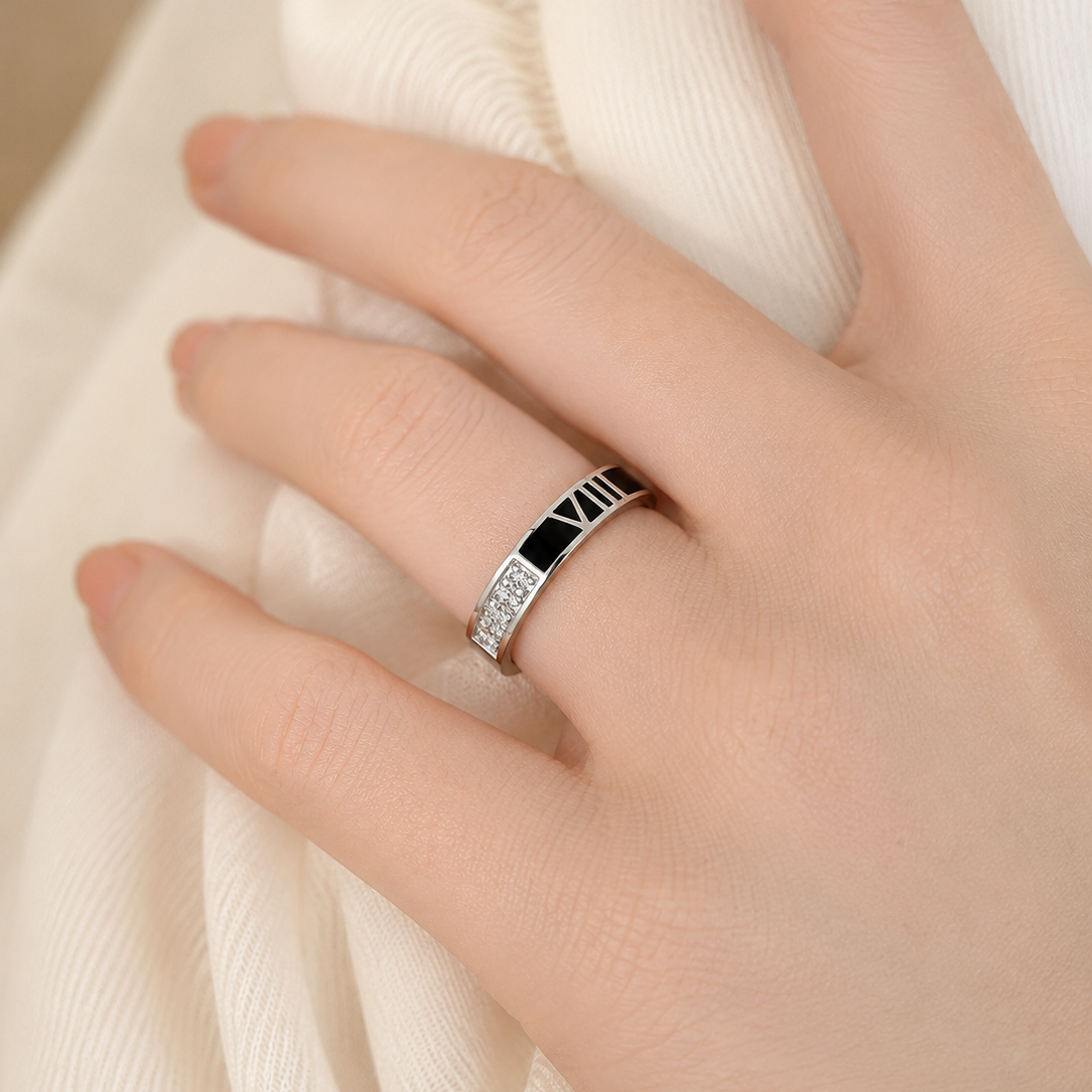 Modern Roman Numeral and Diamond Ladies Band