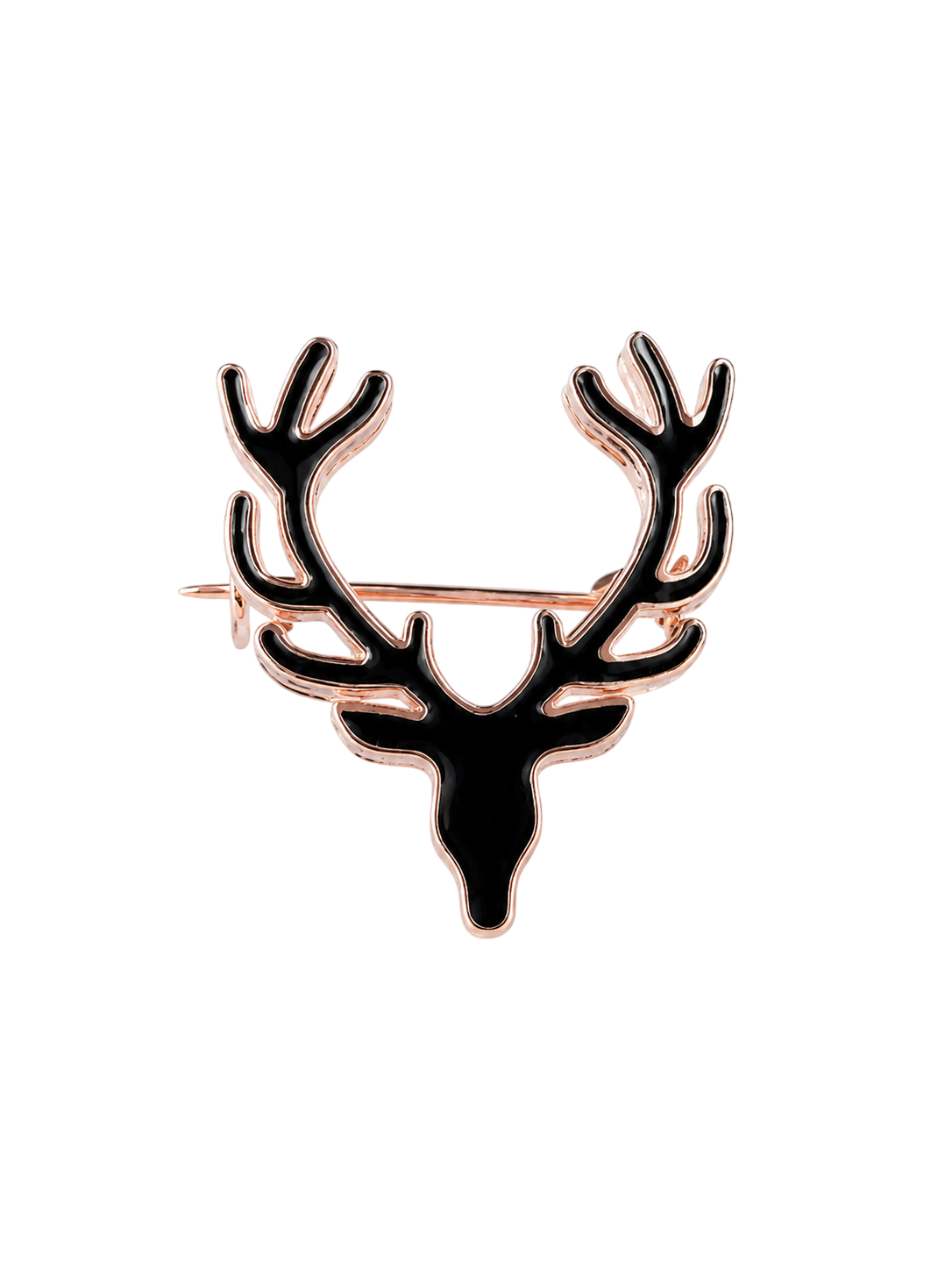 Elegant Stag Antler Minimalist Brooch