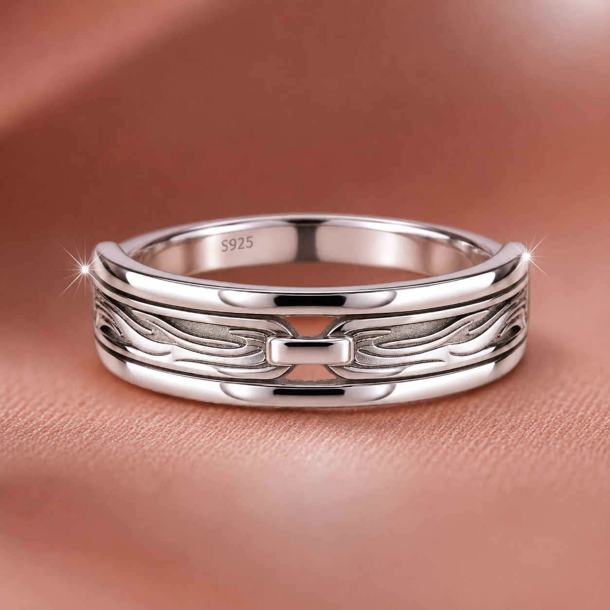 Contemporary Sculptural S925 Sterling Silver Ring
