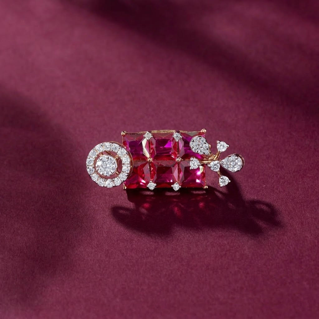 Regal Ruby and Diamond Statement Ring