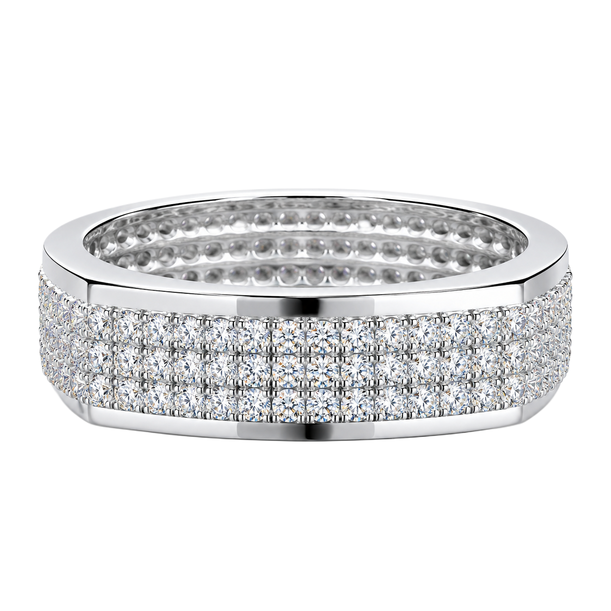 Multi-Row Pavé Statement Band