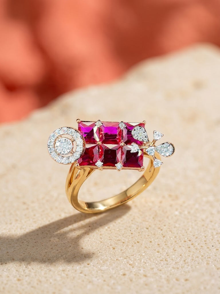 Regal Ruby and Diamond Statement Ring