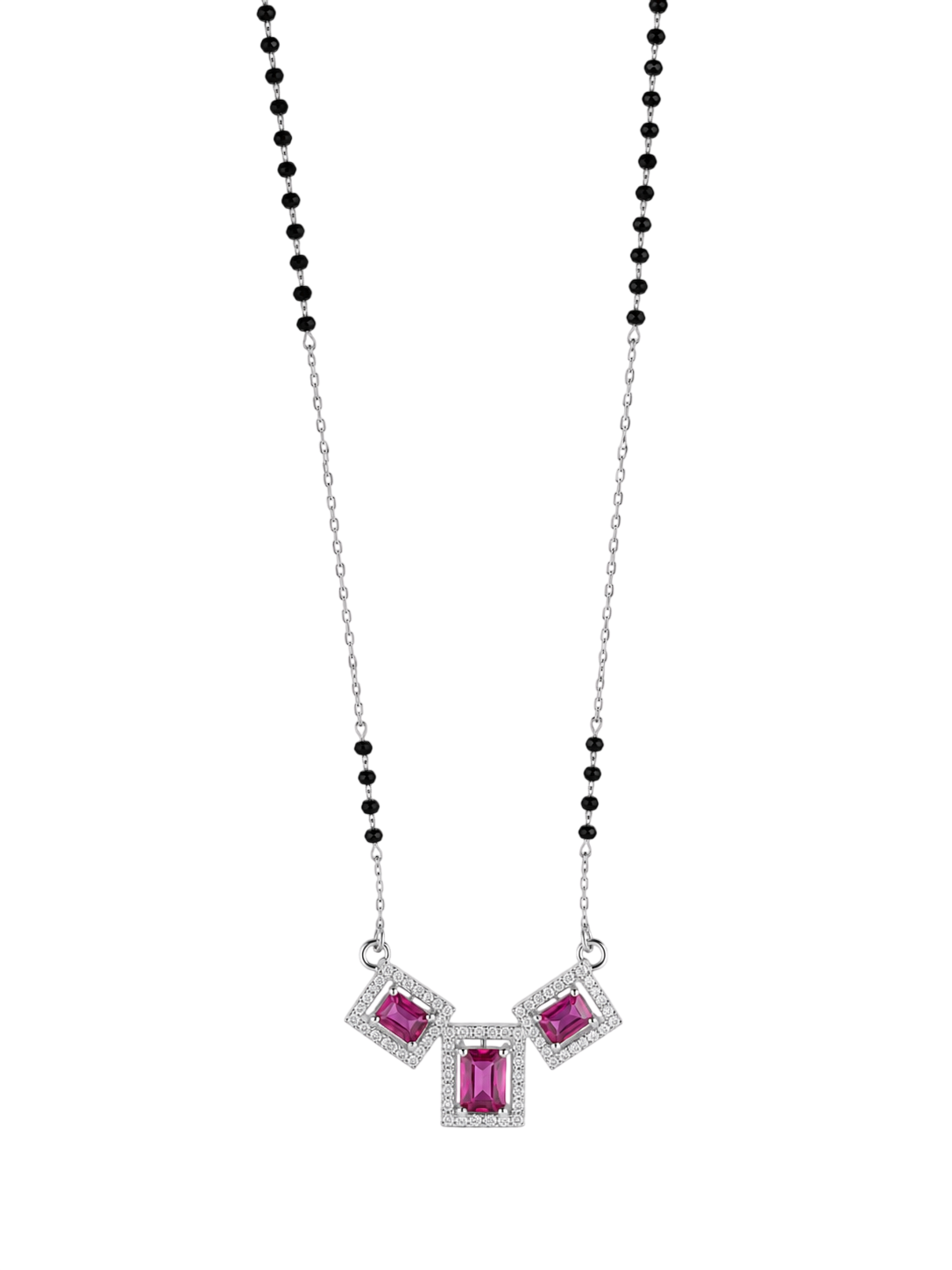 Regal Ruby-Tone Geometric Mangalsutra