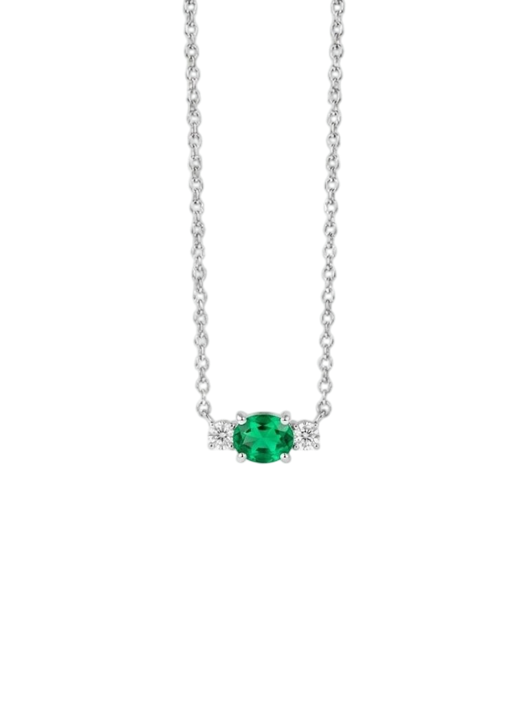 Classic Oval Emerald Solitaire Pendant