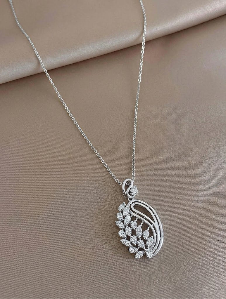 Graceful Marquise Leaf Pendant
