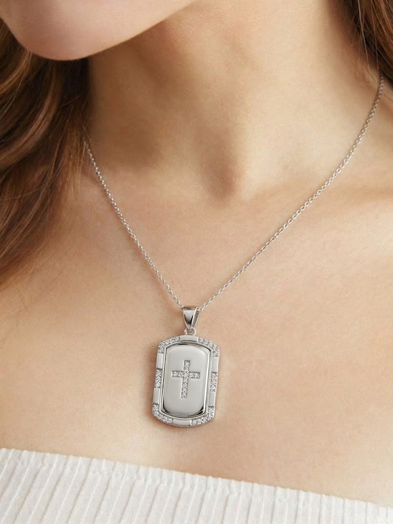 Faith-Inspired Dog Tag Pendant