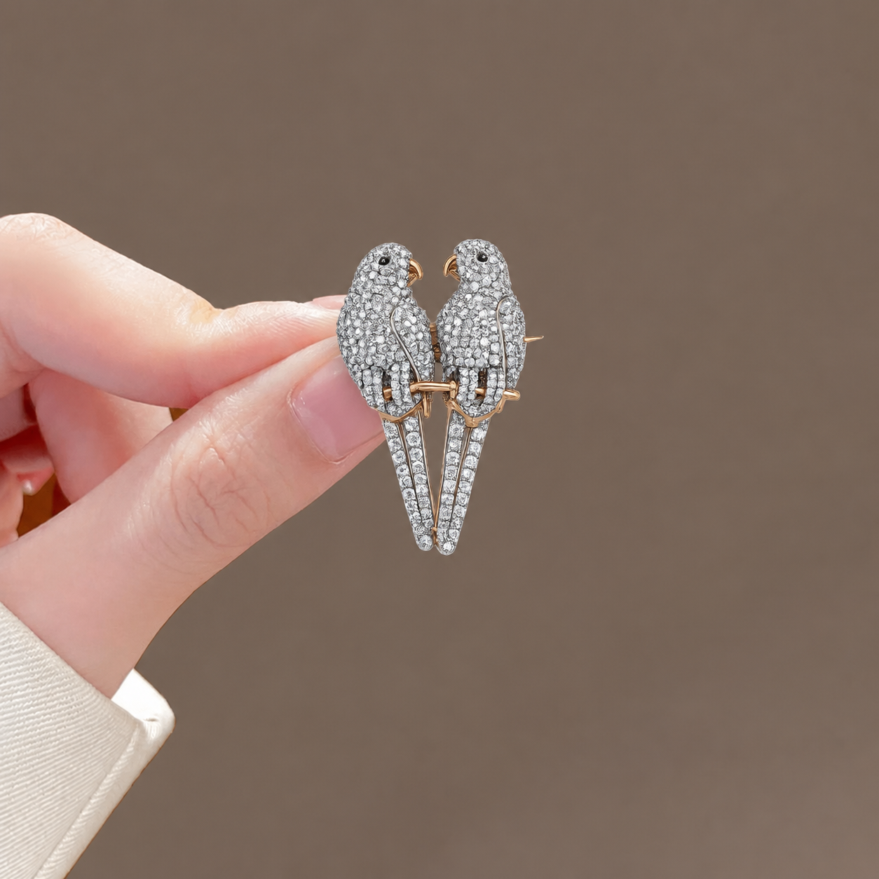 Majestic Multigemstone Peacock Brooch