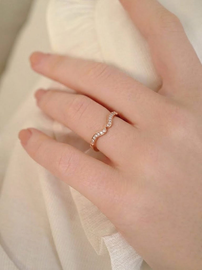 Rose Gold Wave Stacking Band