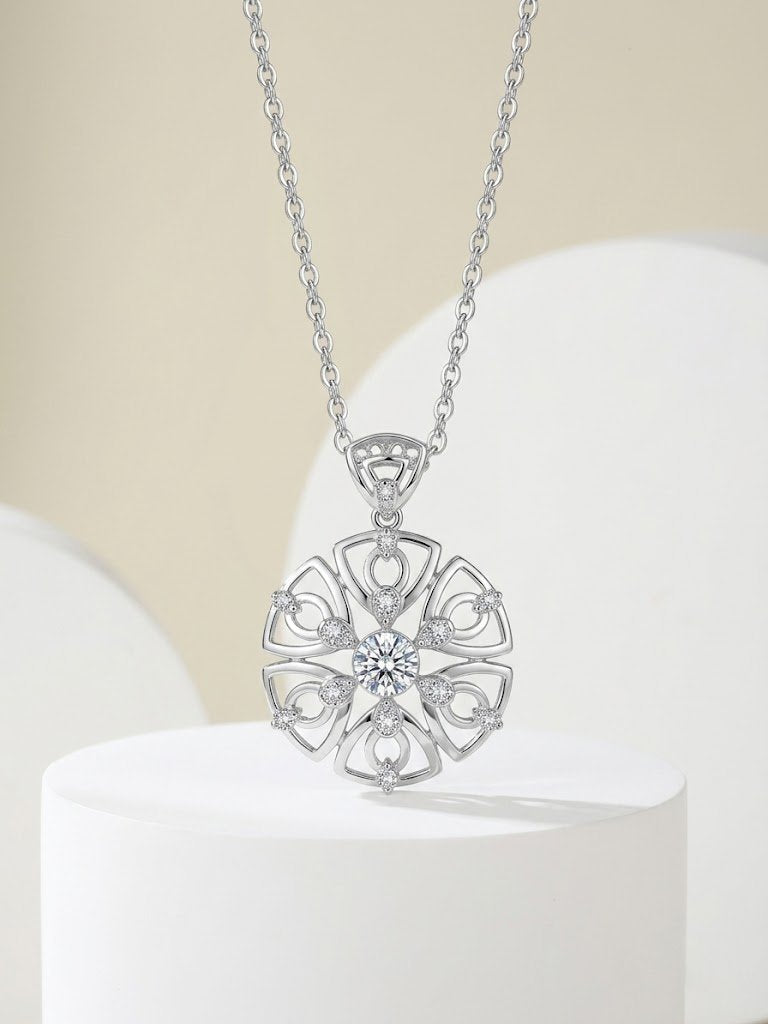 Vintage Floral Mandala Medallion Necklace