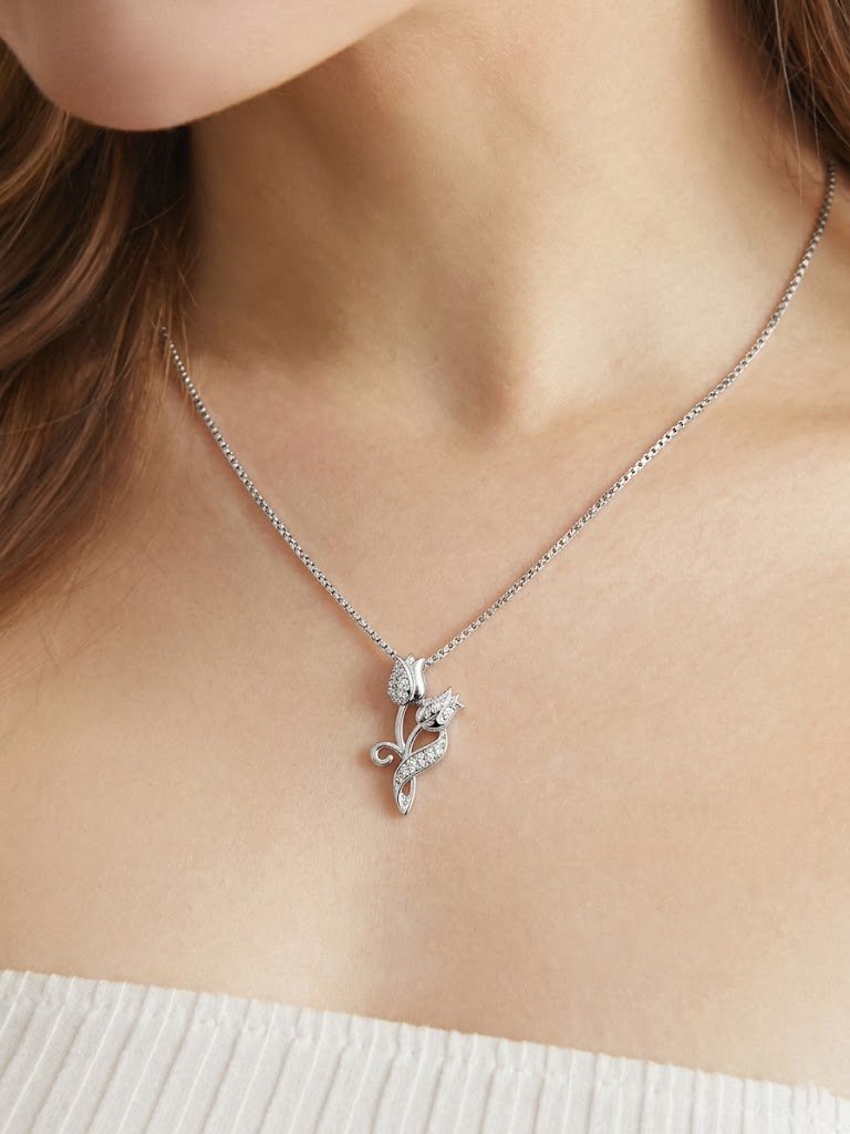 Elegant Tulip Floral Pendant