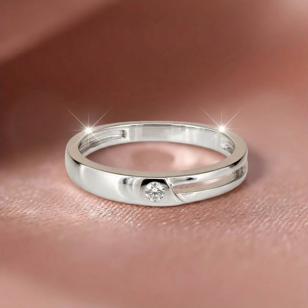 Minimalist Solitaire Accent Band