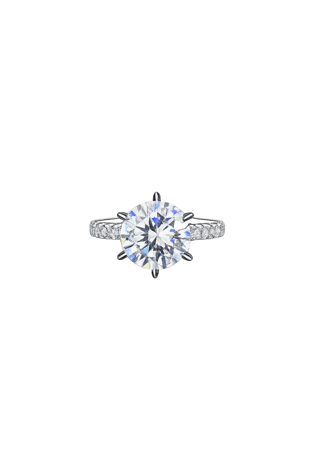 Timeless Solitaire Pavé Engagement Ring