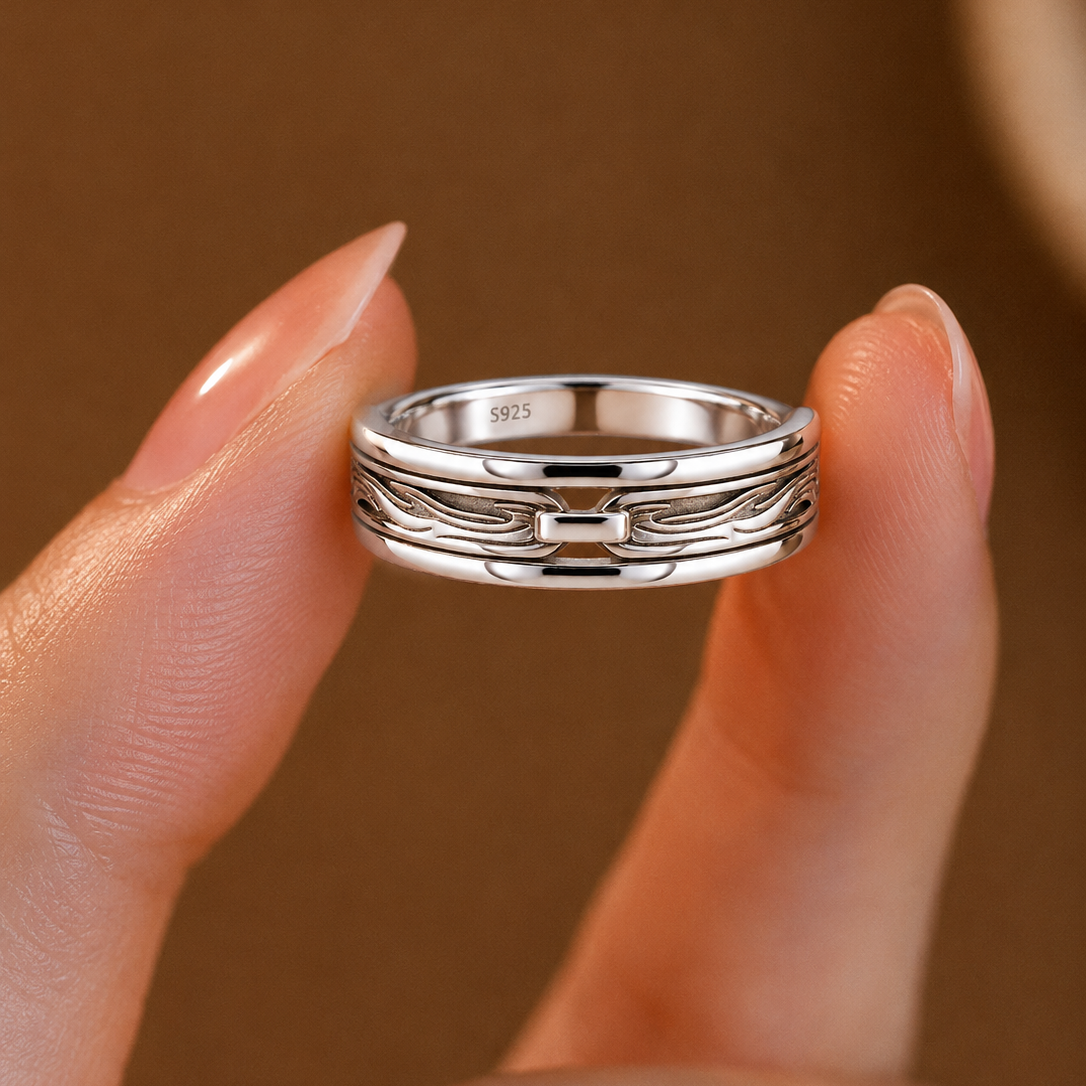Contemporary Sculptural S925 Sterling Silver Ring