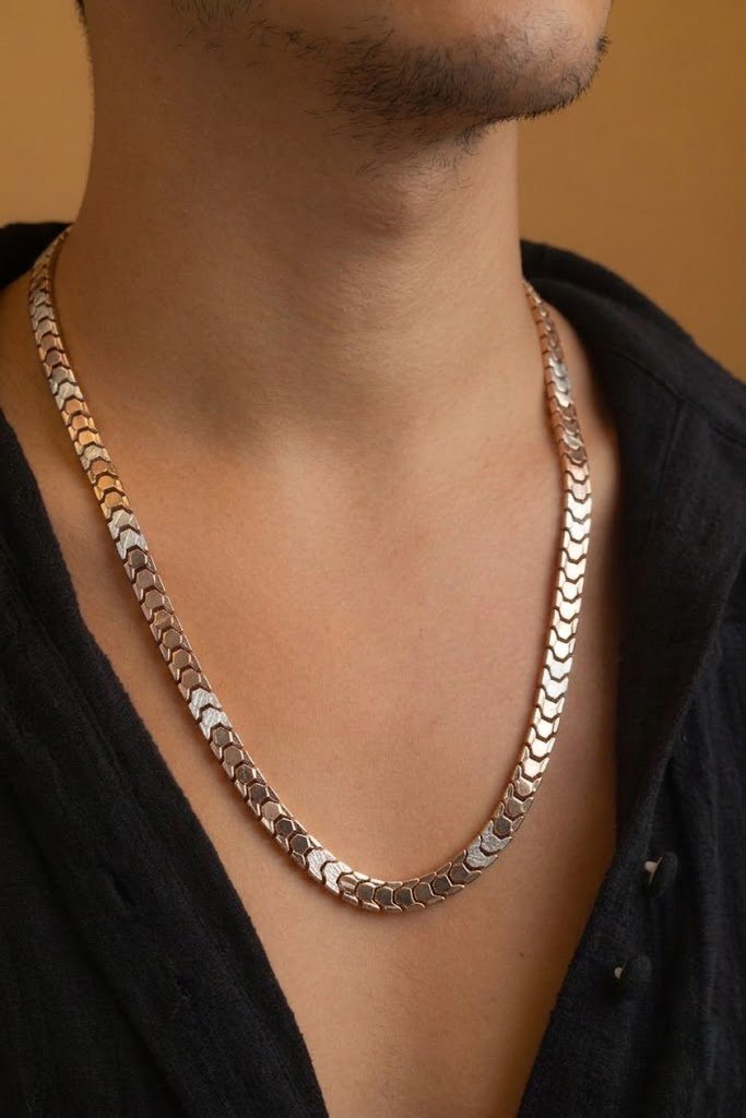Two-Tone Arrowhead Link Gents Chain