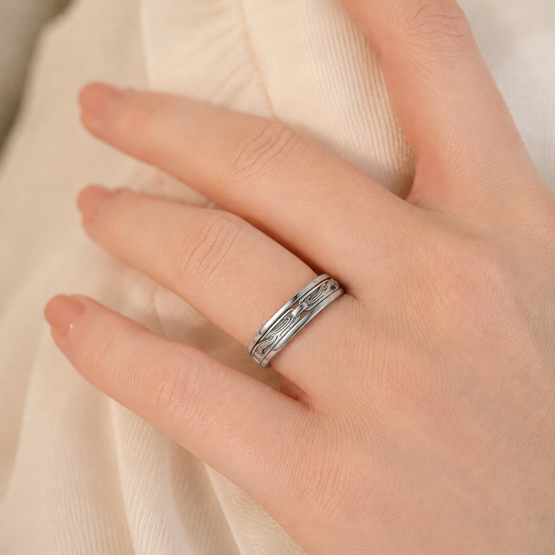 Contemporary Sculptural S925 Sterling Silver Ring
